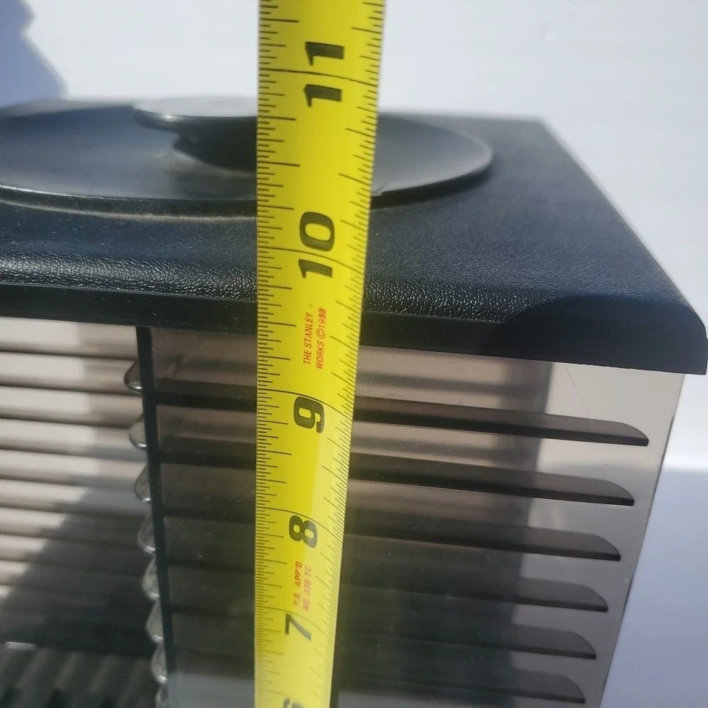 CD Carousel Rack Tower Storage‎ Holder Plastic Round Black Vintage Retro - Picture 8 of 9